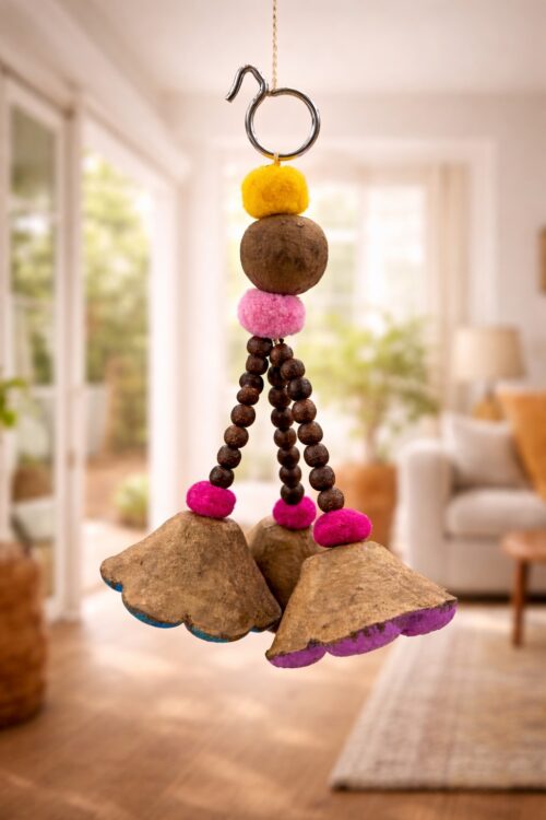 Cow dung bohemian tassel charm