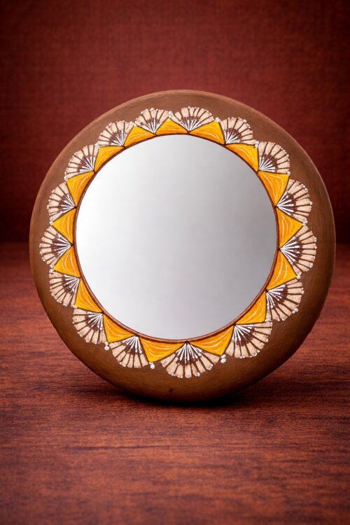 Handcrafted cow dung wall mirror